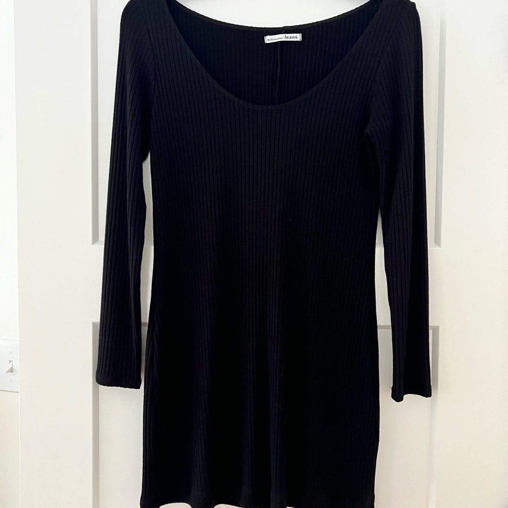 Reformation jeans Black Ribbed Dress